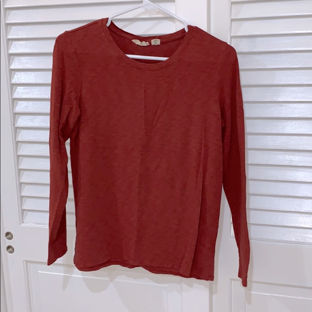 Red long sleeve shirt